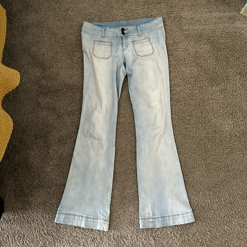 Light blue jeans, flare